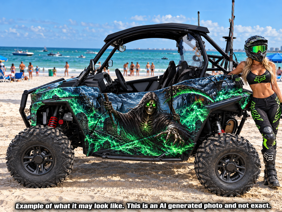 Polaris RZR Trail S Grim Reaper Graphics Kit