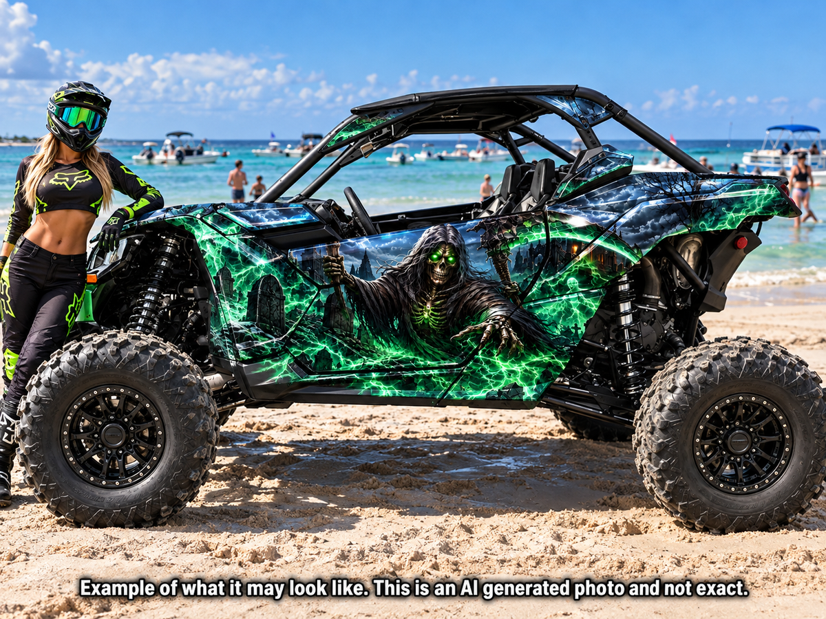 2017 - 2024 Can Am X3 RR DS Maverick Grim Reaper Graphics Kit