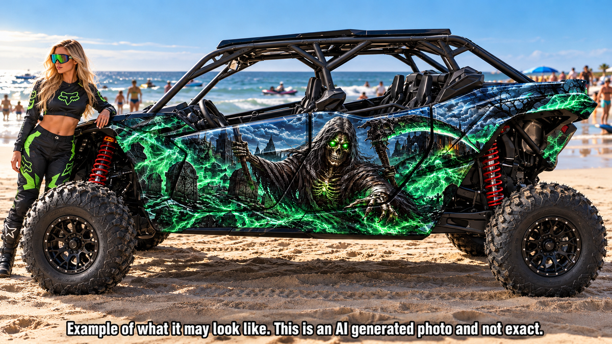 2017-2024 Can Am X3 Max 4 Door Maverick RR DS Grim Reaper Graphics Kit