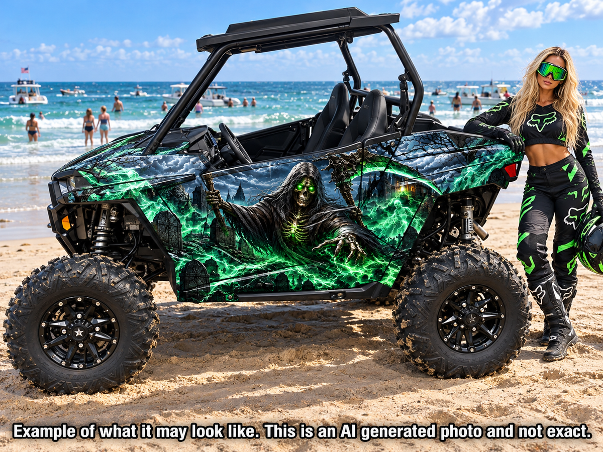 2014 + Polaris RZR 900 Grim Reaper Graphics Kit