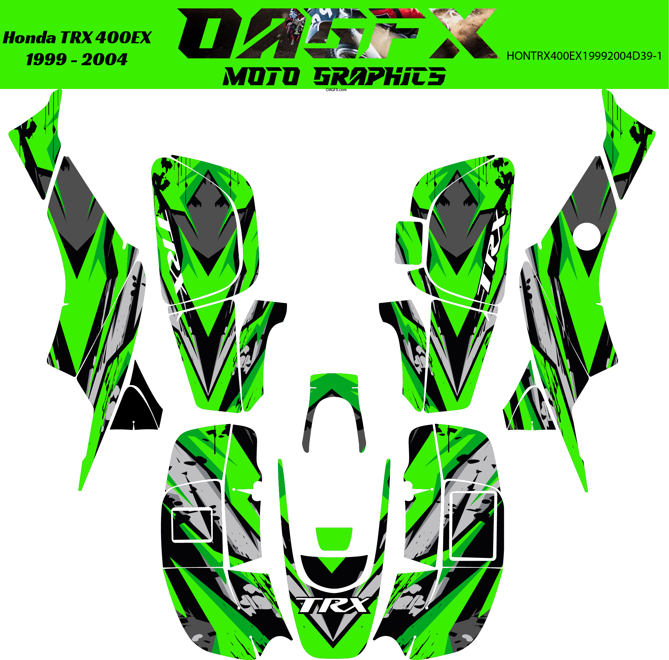 Graphics Kit for 1999 to 2004 Honda TRX 400EX