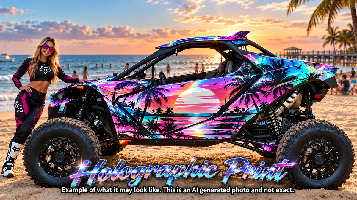 2024-2025 Can Am Maverick R RS Miami Beach Graphics Kit  Pro Edition