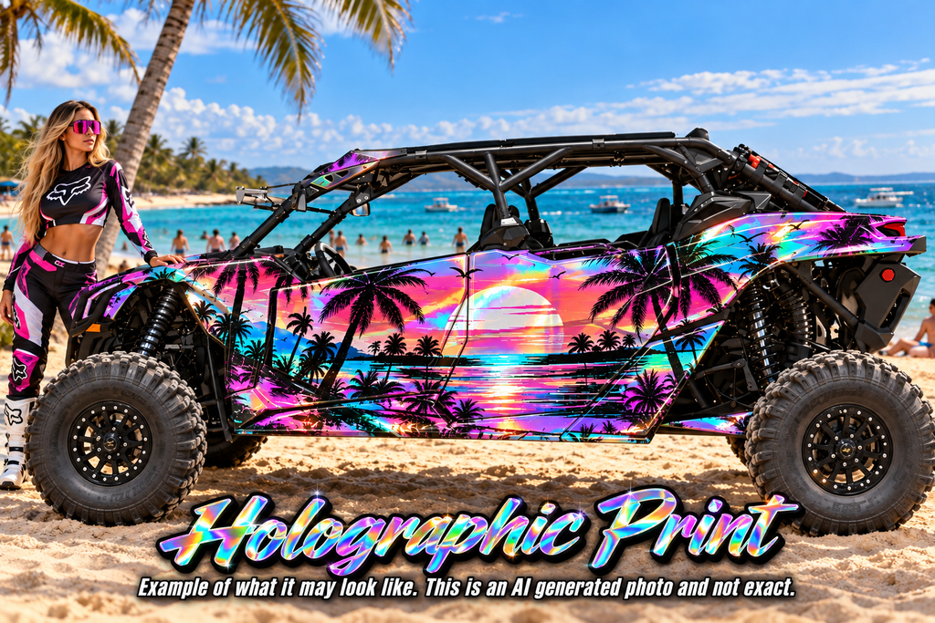 2017-2024 Can Am X3 Max 4 Door Maverick RR DS Miami Beach Graphics Kit