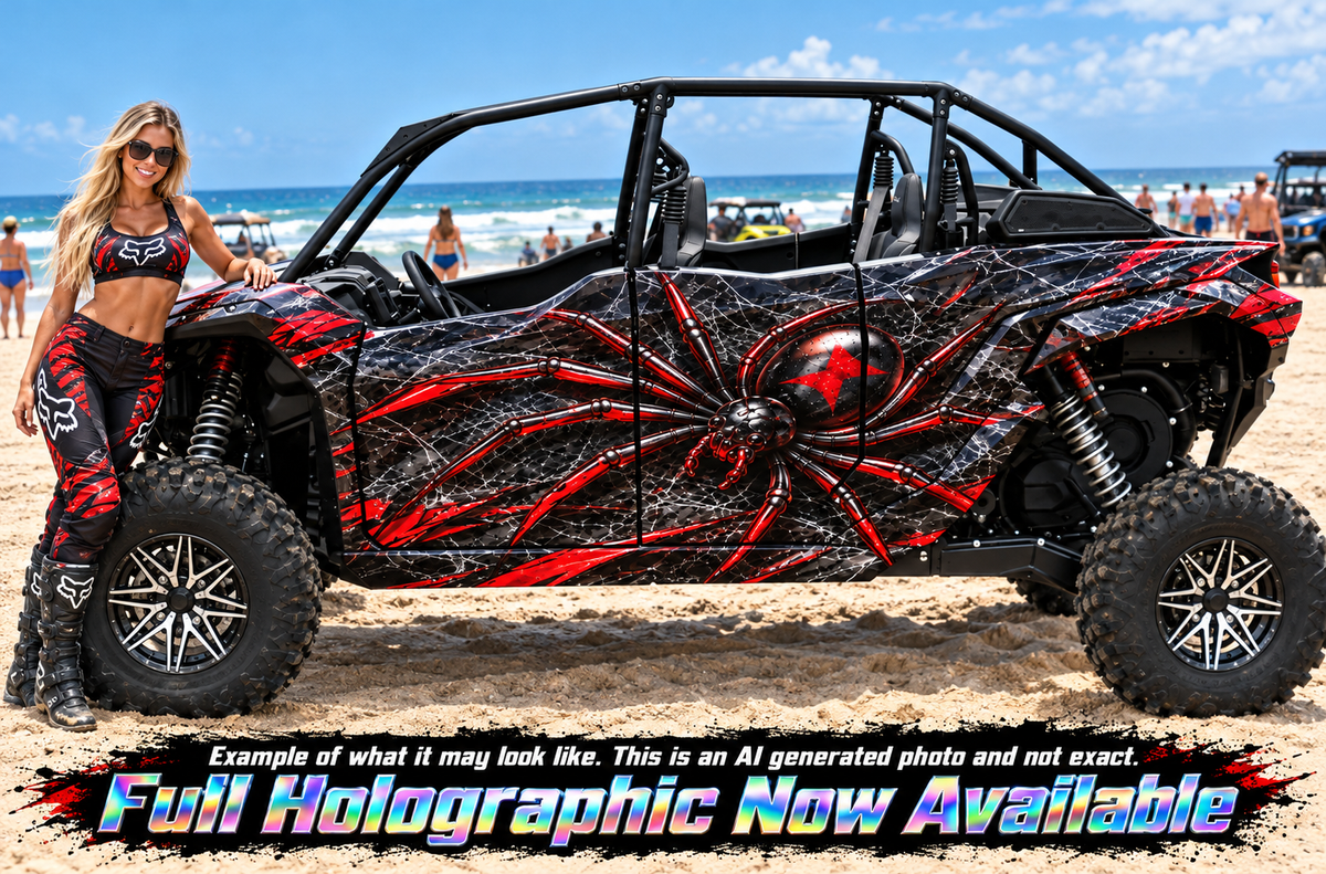 2020 - 2024 Kawasaki Teryx KRX 4 Door 1000 Black Widow Graphic Kit