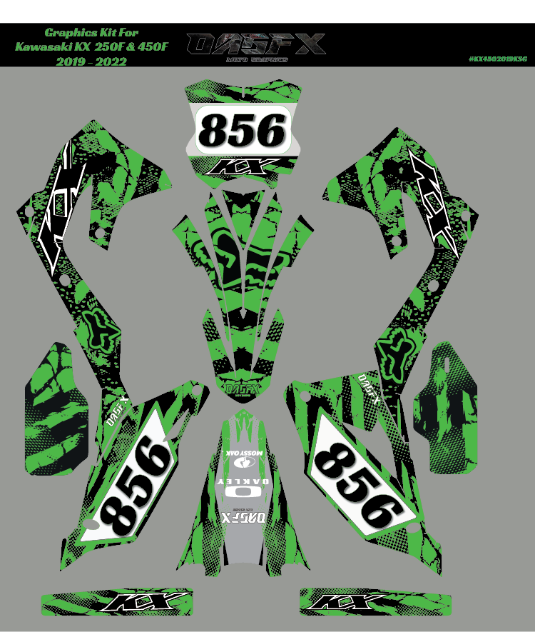 Graphics Kit for 2019 - 2023 Kawasaki KX 250 KX450