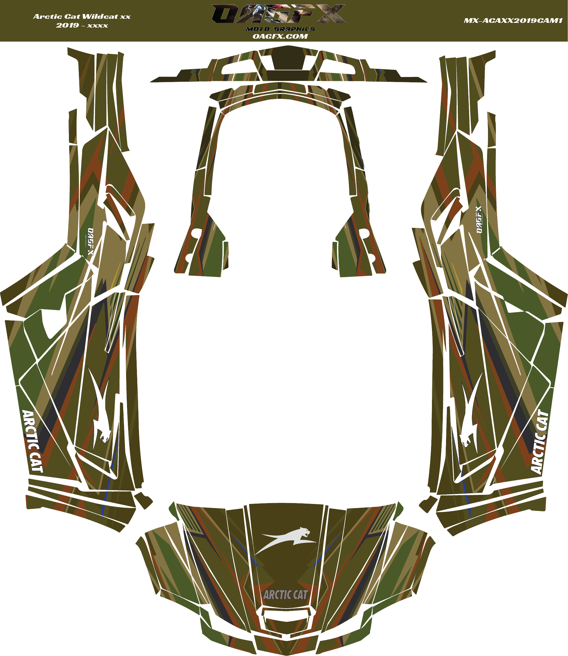 Graphics Kit for 2019 - XXXX Arctic Cat Wildcat XX (Tech Series CAMO)