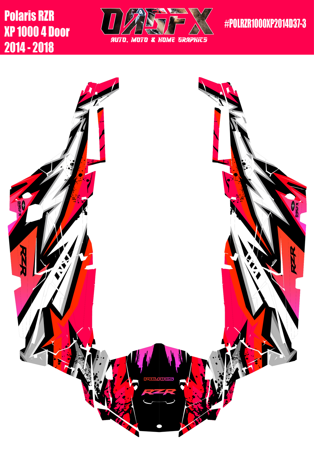 2014 - 2018 Polaris RZR XP 4 Graphics Kit D37-3