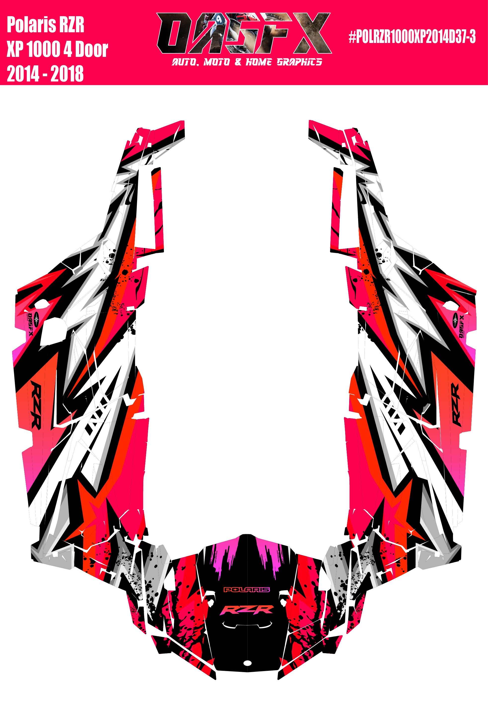 2014 - 2018 Polaris RZR XP 4 Graphics Kit D37-3