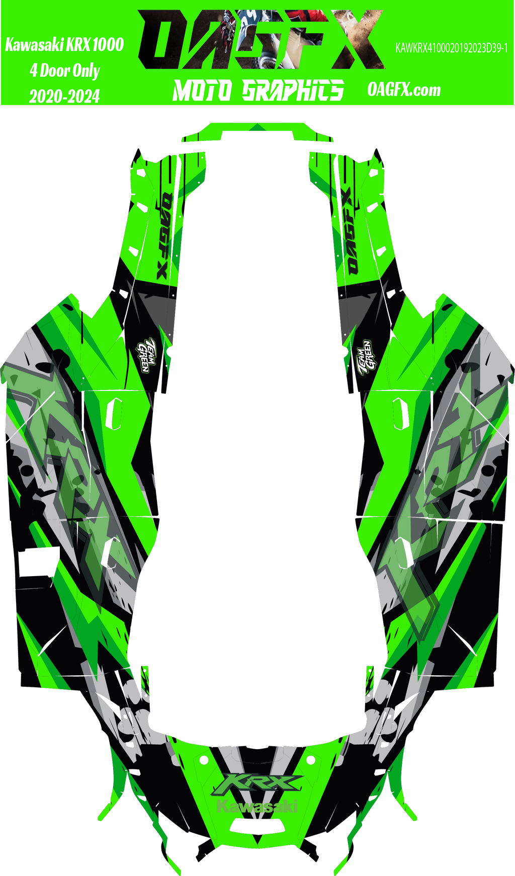 2020 - 2024 Kawasaki Teryx KRX 4 Door 1000 Graphic Kit -Pro Edition D39-1