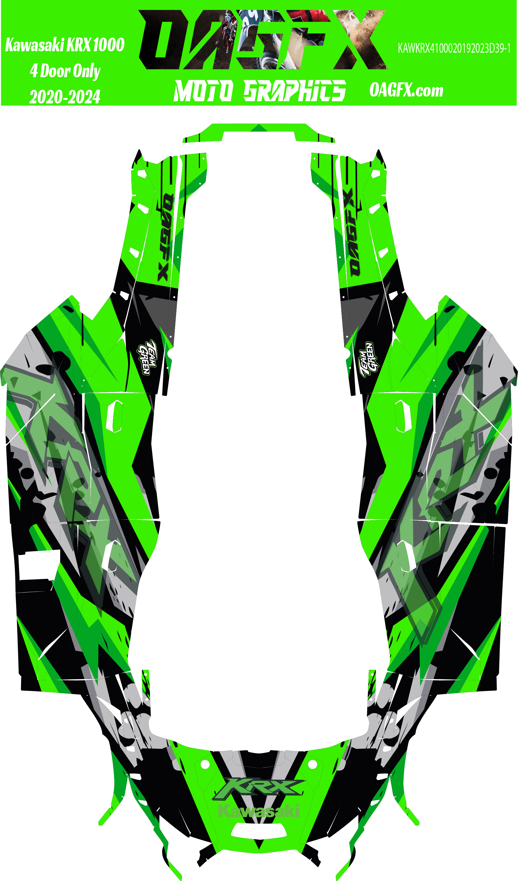 2020 - 2024 Kawasaki Teryx KRX 4 Door 1000 Graphic Kit -Pro Edition D39-1