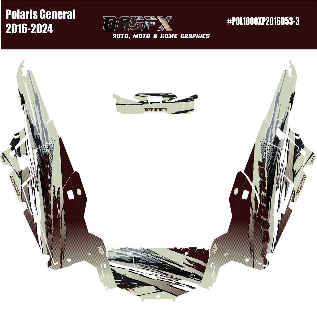 2020-2025 Polaris General XP 4 Door 1000 Graphics Kit D53-3