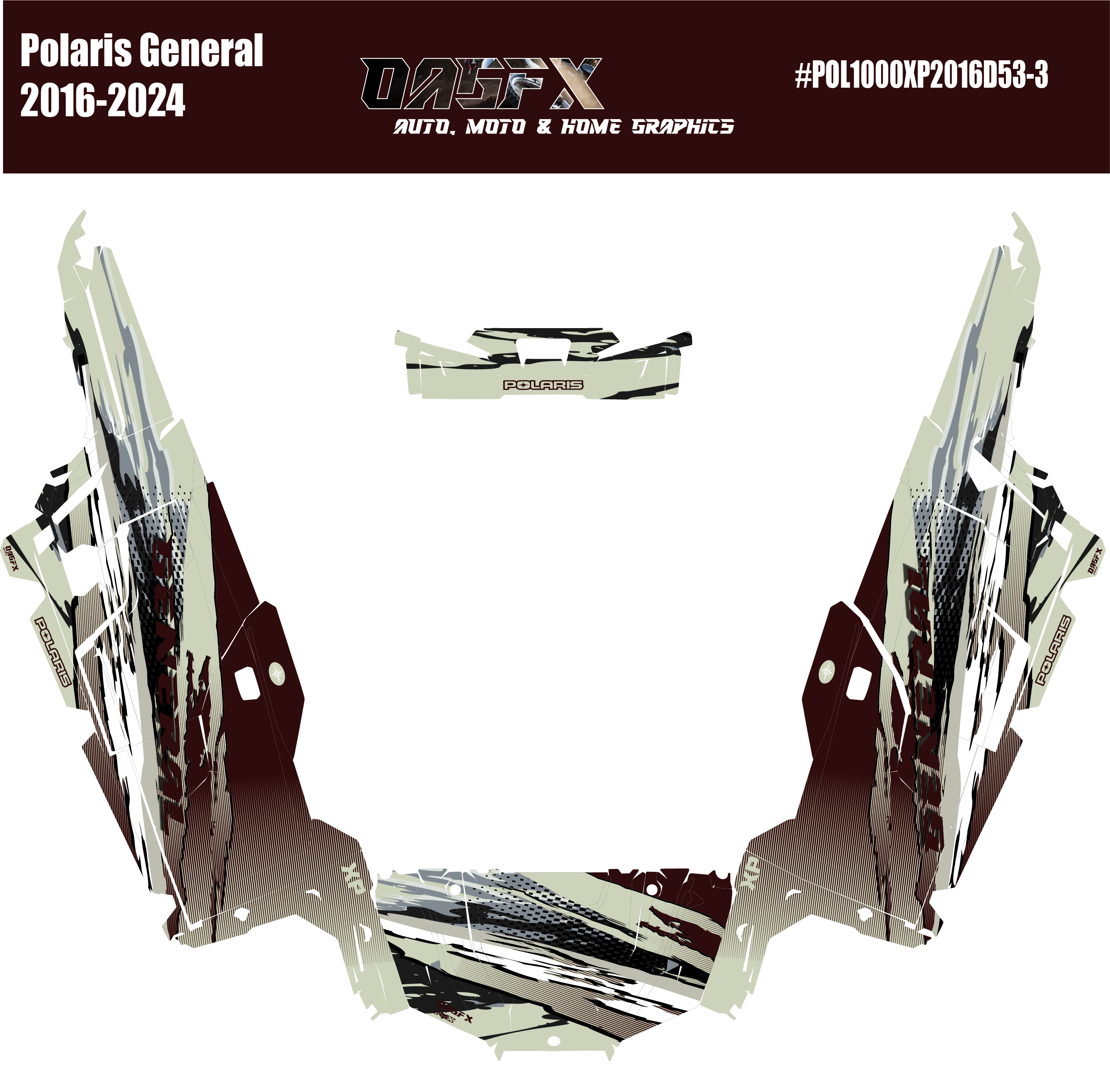 2020-2025 Polaris General XP 4 Door 1000 Graphics Kit D53-3