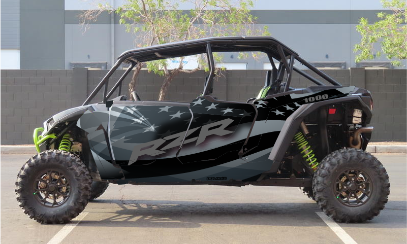 2024 - 2025 Polaris RZR XP 1000 4 Door Graphics Kit D69-1 USA Flag OAGFX Racing