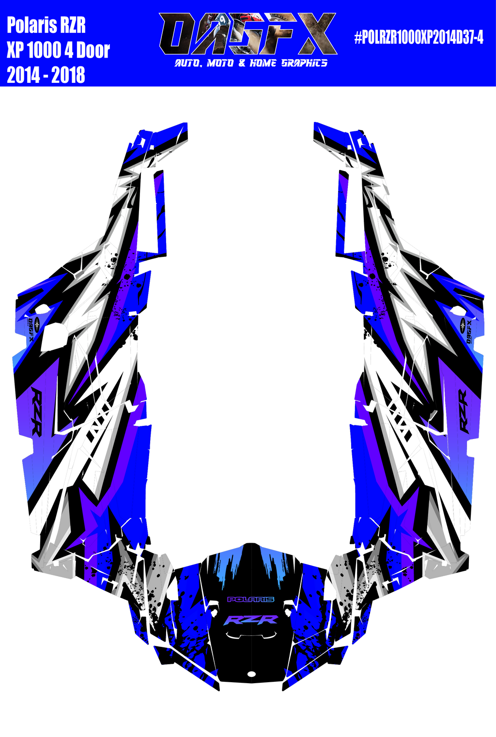 2014 - 2018 Polaris RZR XP 4 Graphics Kit D37-4