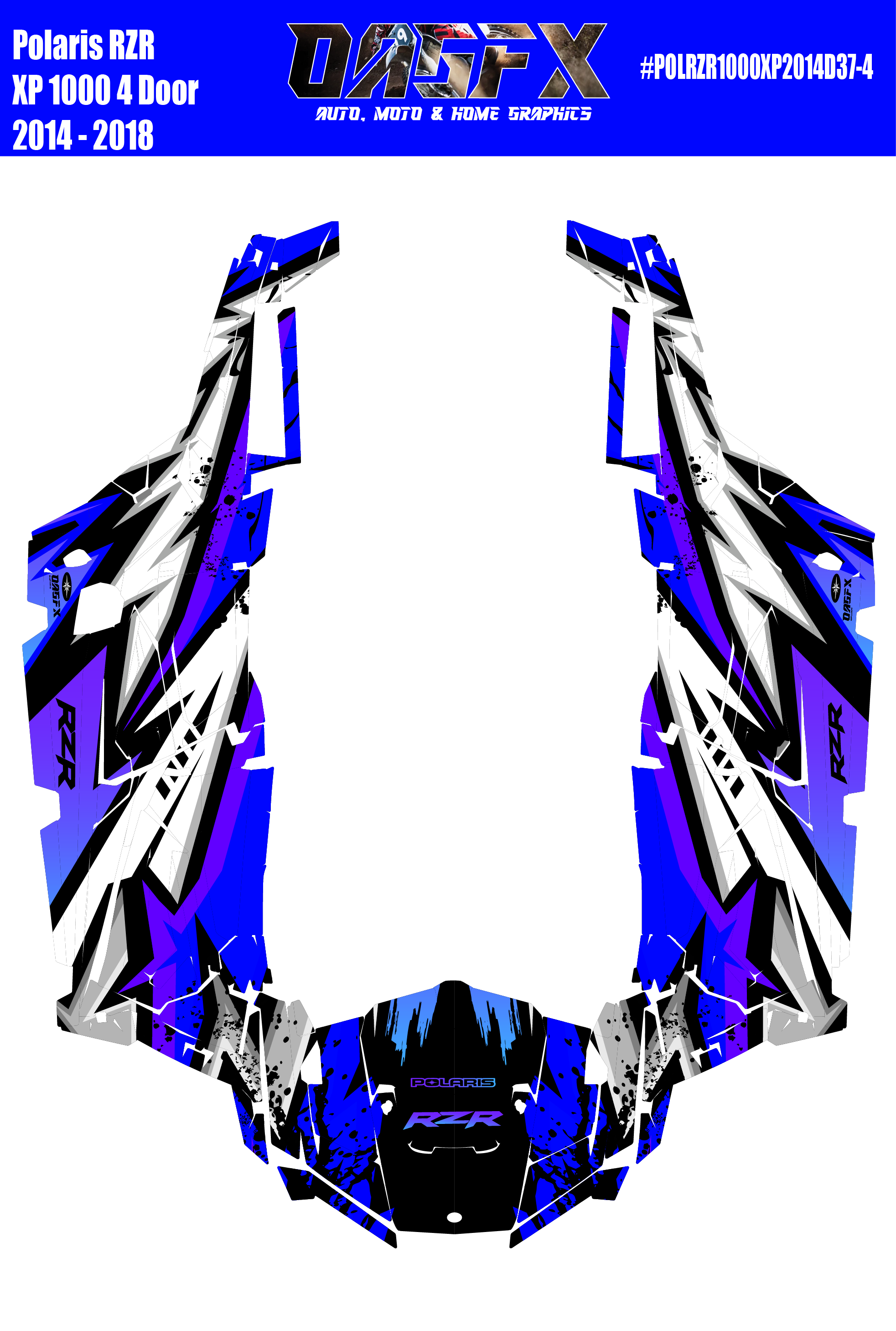 2014 - 2018 Polaris RZR XP 4 Graphics Kit D37-4