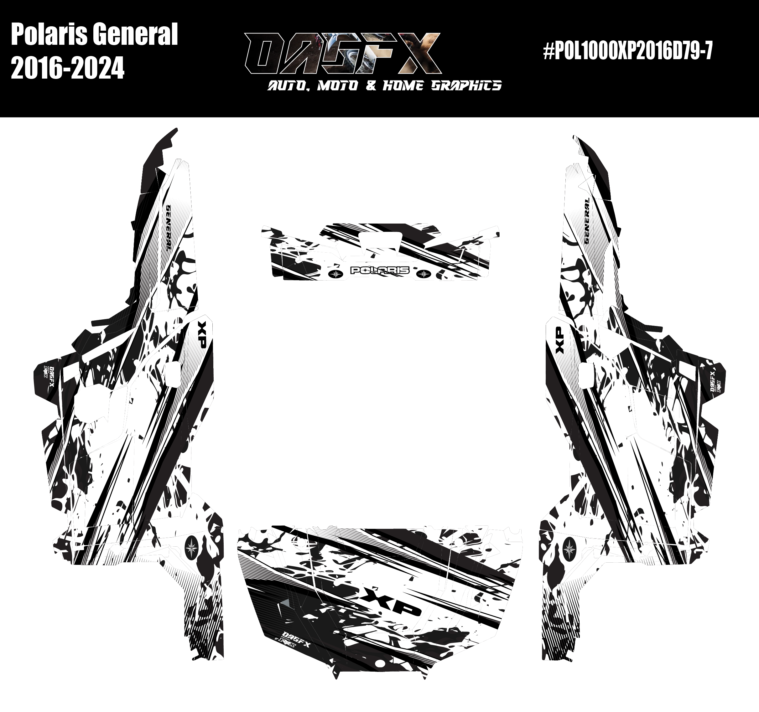 2020-2025 Polaris General XP 1000 Graphics Kit D79-7