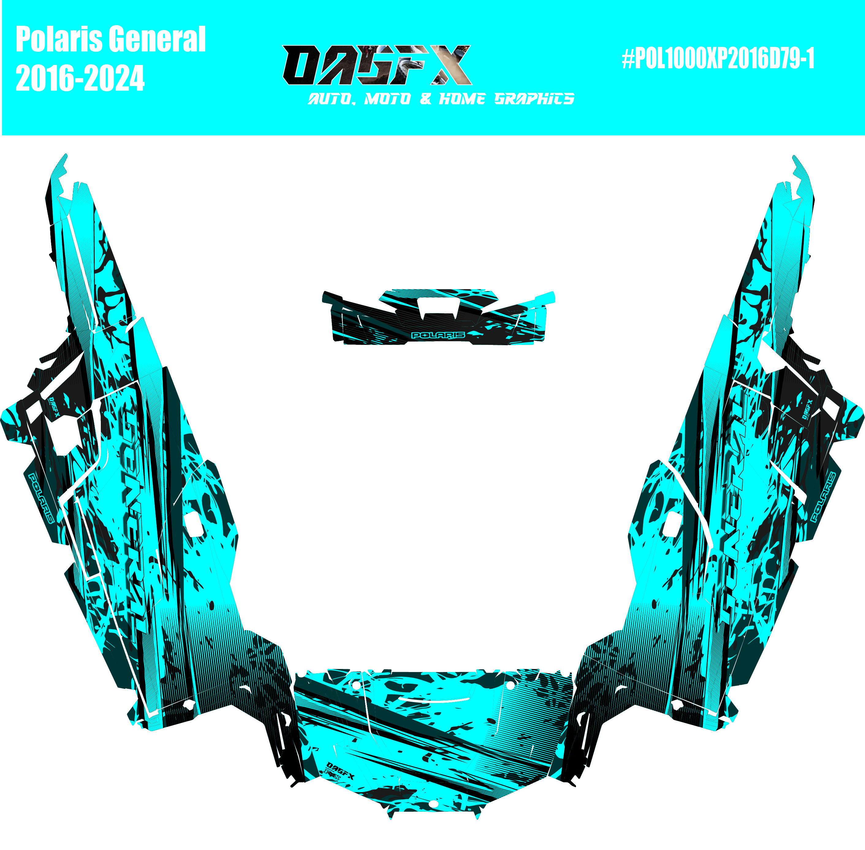 2020-2025 Polaris General XP 4 Door 1000 Graphics Kit D79-1