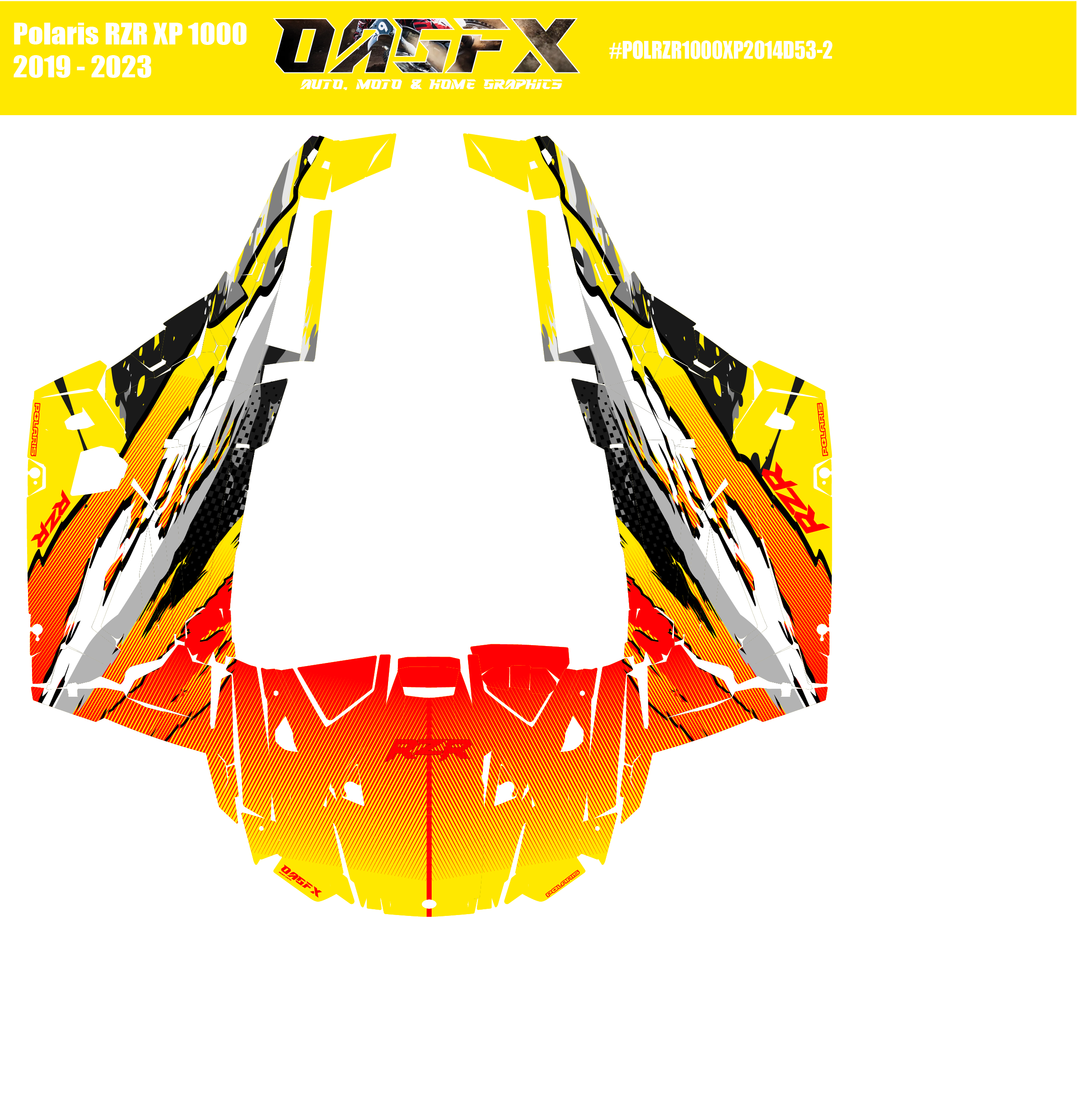 2019 - 2023 Polaris RZR XP 1000 Graphics Kit D53-2 OAGFX