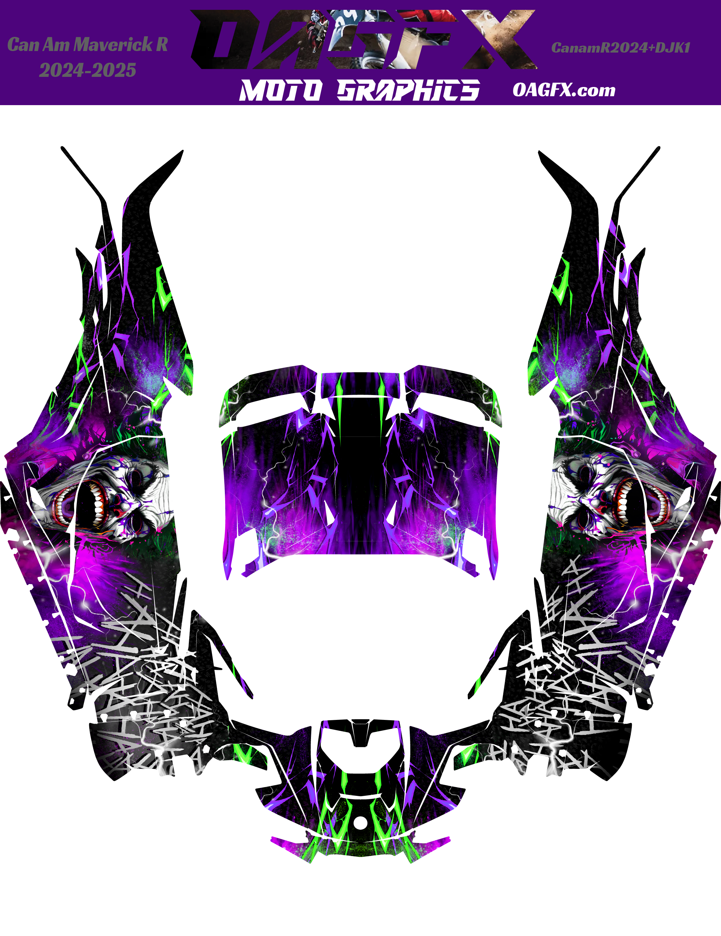 2024-2025 Can Am Maverick R RS Joker Graphics Kit  DJK Joker