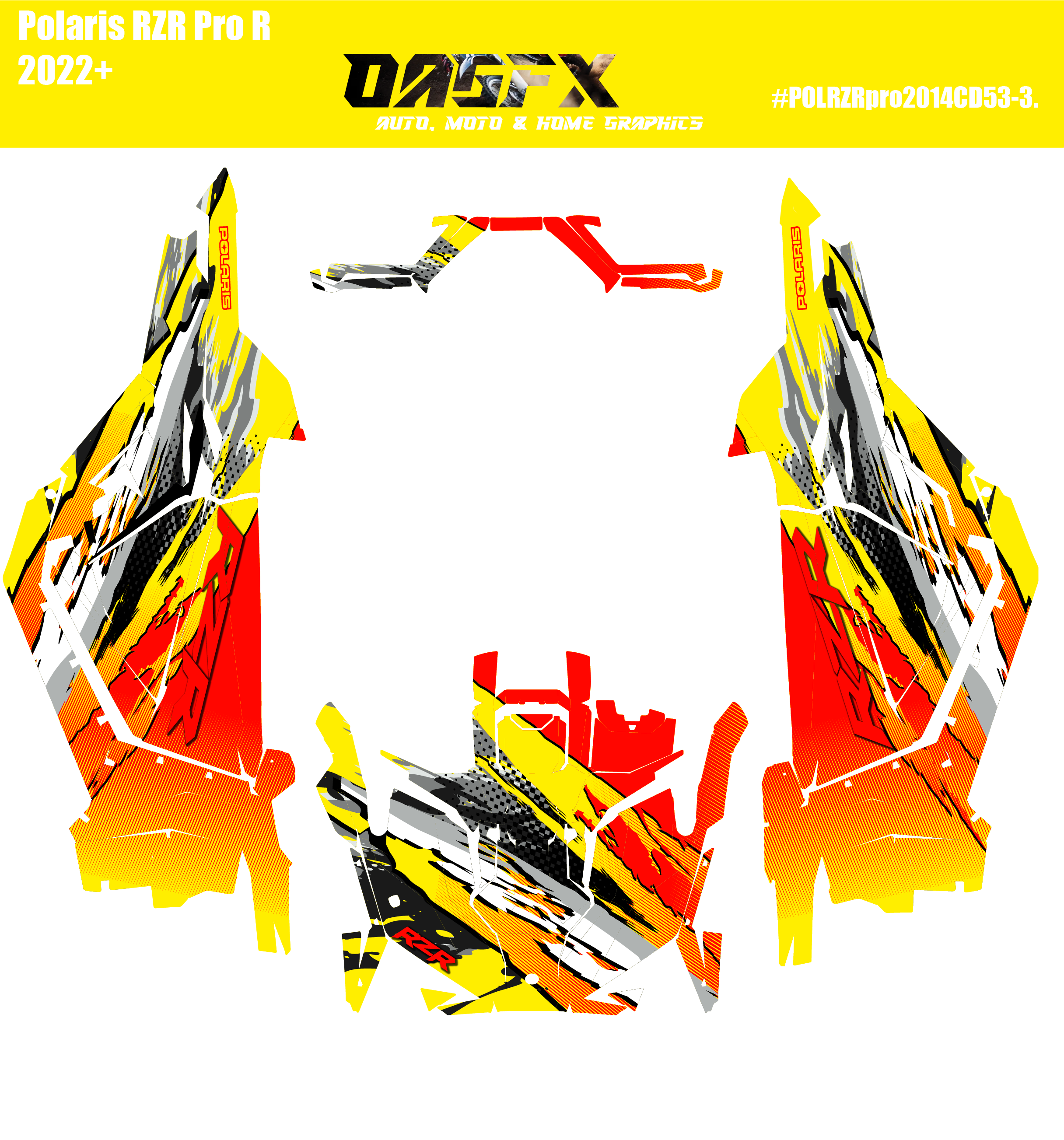2022-2024 Polaris RZR XP Pro XP Pro R OAGFX Graphics Kit D53-3 Wild