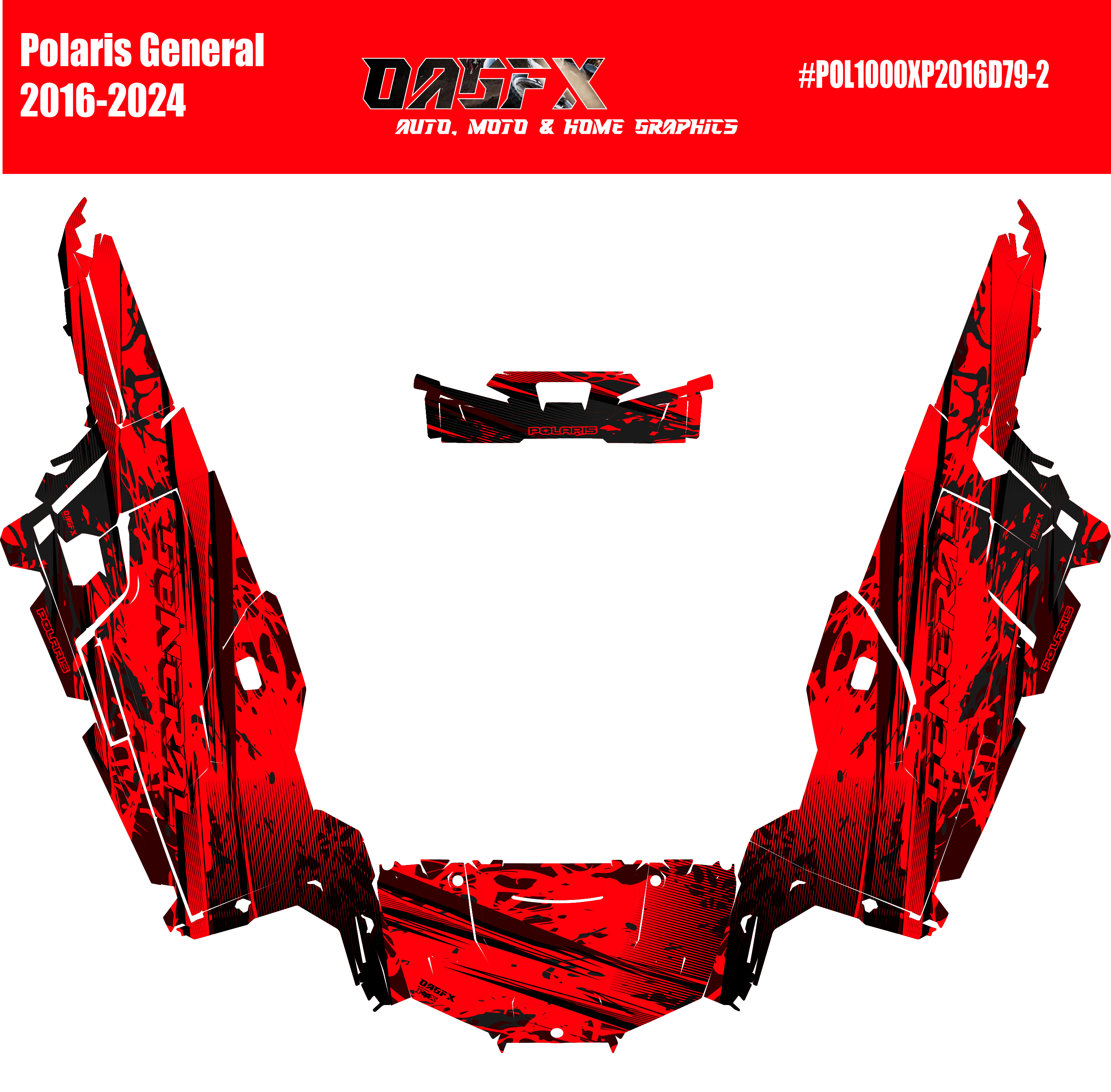2020-2025 Polaris General XP 4 Door 1000 Graphics Kit D79-2