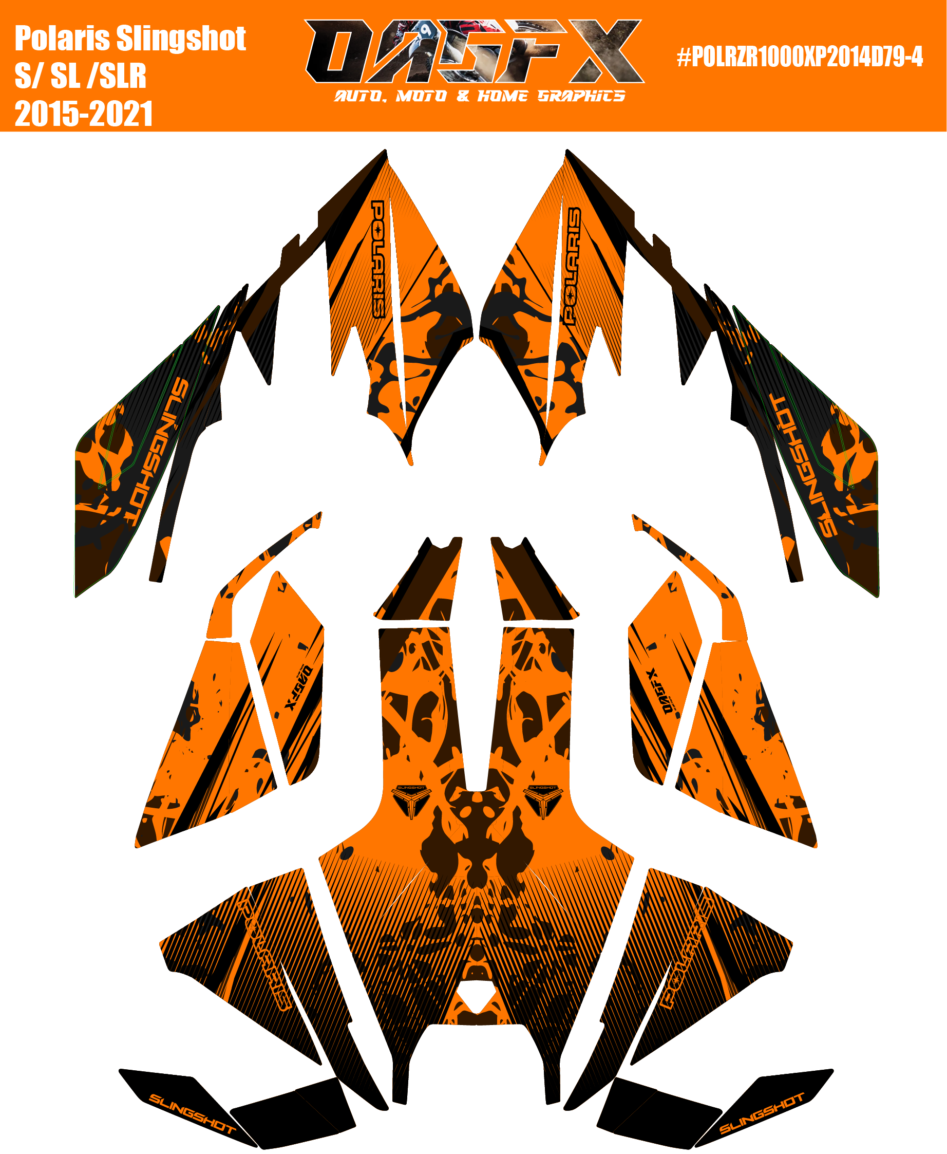 2015 - 2021 Polaris POLARIS SLINGSHOT S SL SLR Graphics D79-4