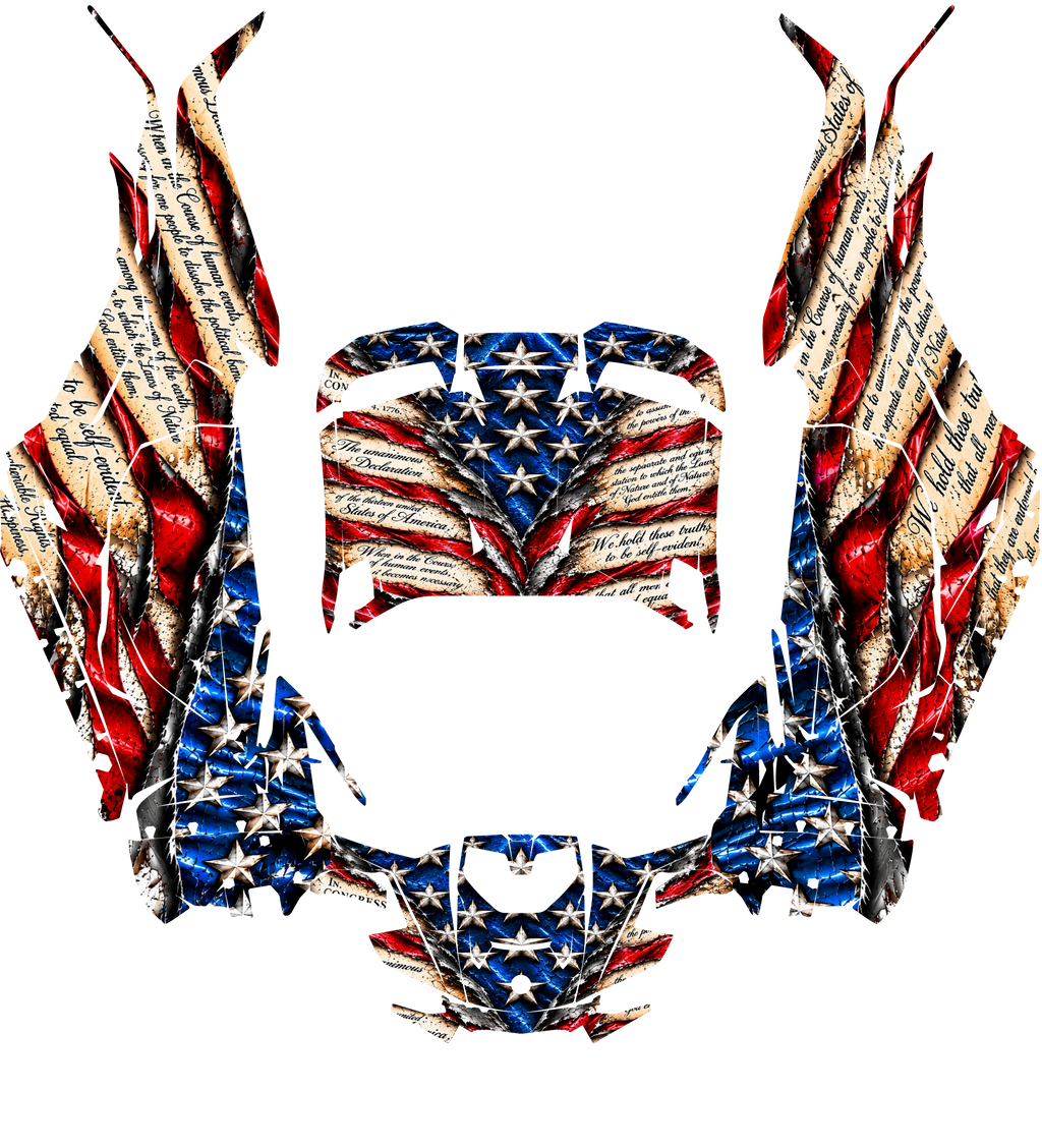 2024-2025 Can Am Maverick R RS USA Graphics Kit  Pro Edition USA Flag Patriot