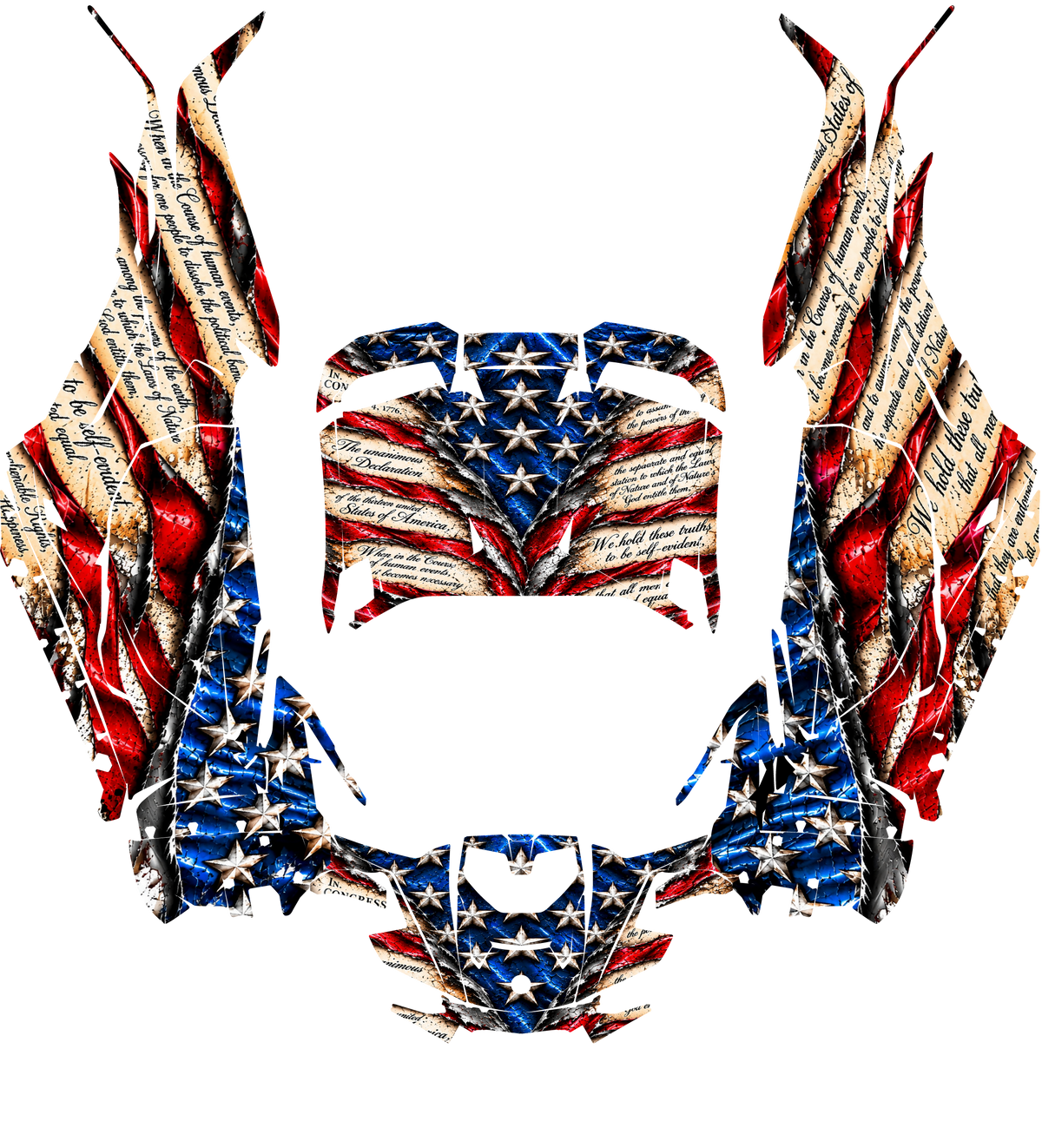 2024-2025 Can Am Maverick R RS USA Graphics Kit  Pro Edition USA Flag Patriot
