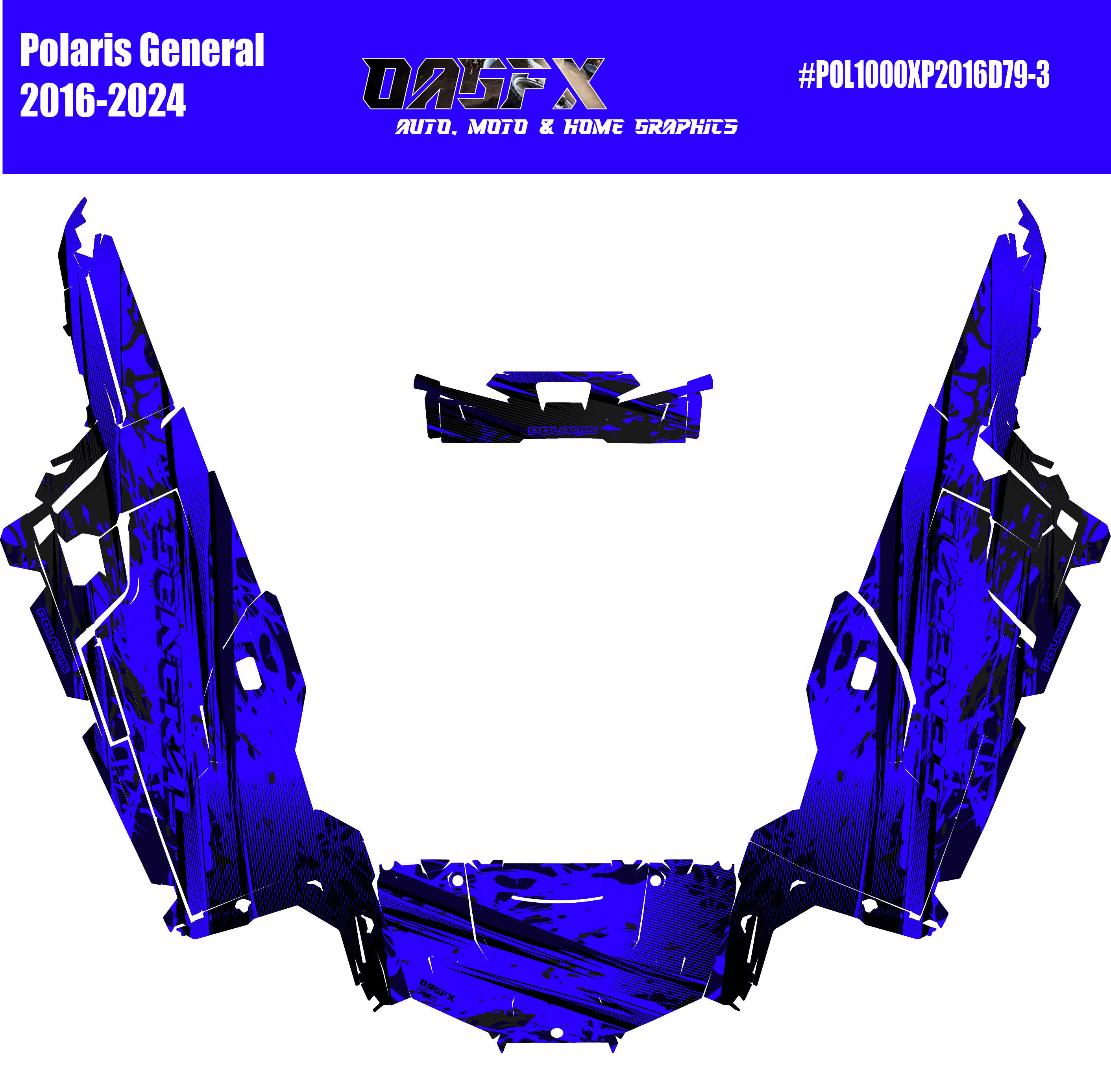 2020-2025 Polaris General XP 4 Door 1000 Graphics Kit D79-3