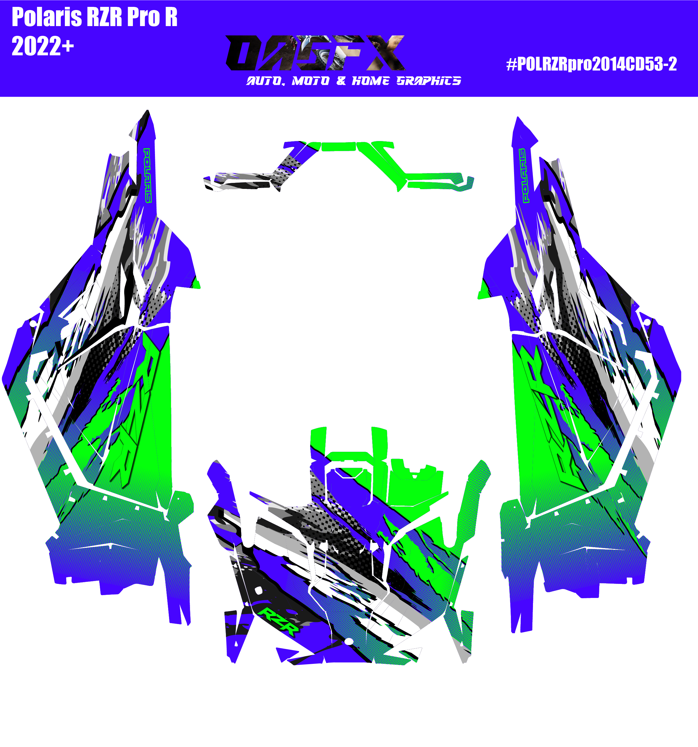 2022-2024 Polaris RZR XP Pro XP Pro R OAGFX Graphics Kit D53-2 Wild