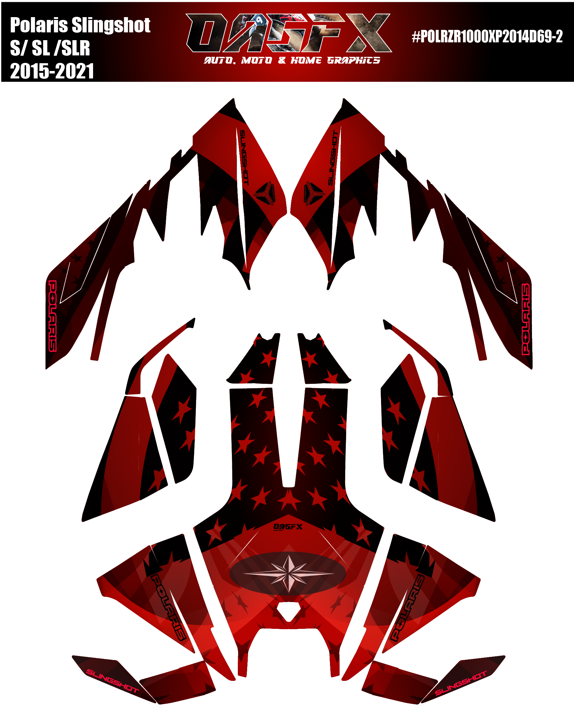 2015 - 2021 Polaris POLARIS SLINGSHOT S SL SLR Graphics D69-2 USA
