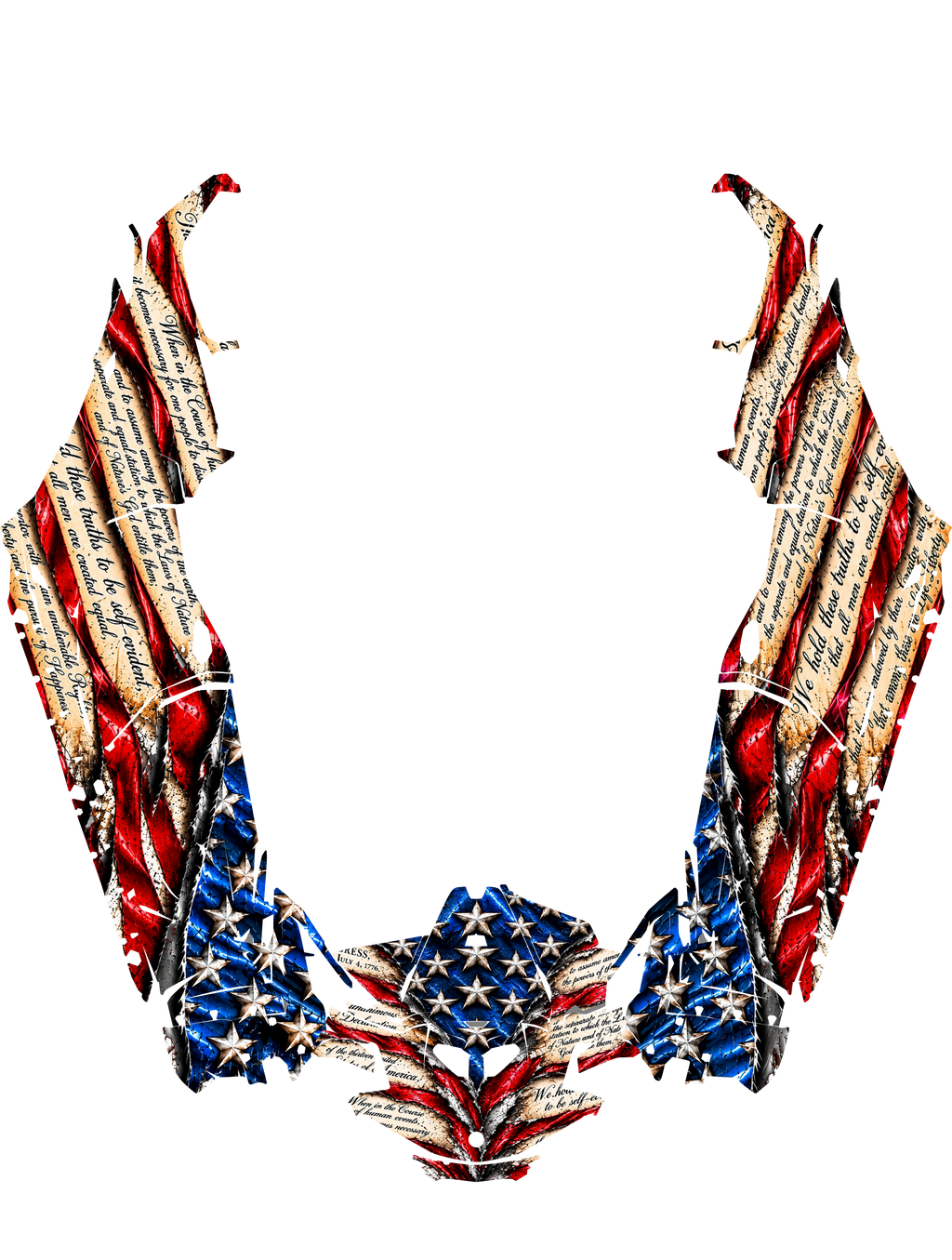 2025 Can Am Maverick R Max 4 Door USA Flag Graphics Kit USA Patriot