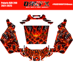 2021-2025 Polaris RZR 200 EFI UTV Demon/Devil Graphics Kit Demon