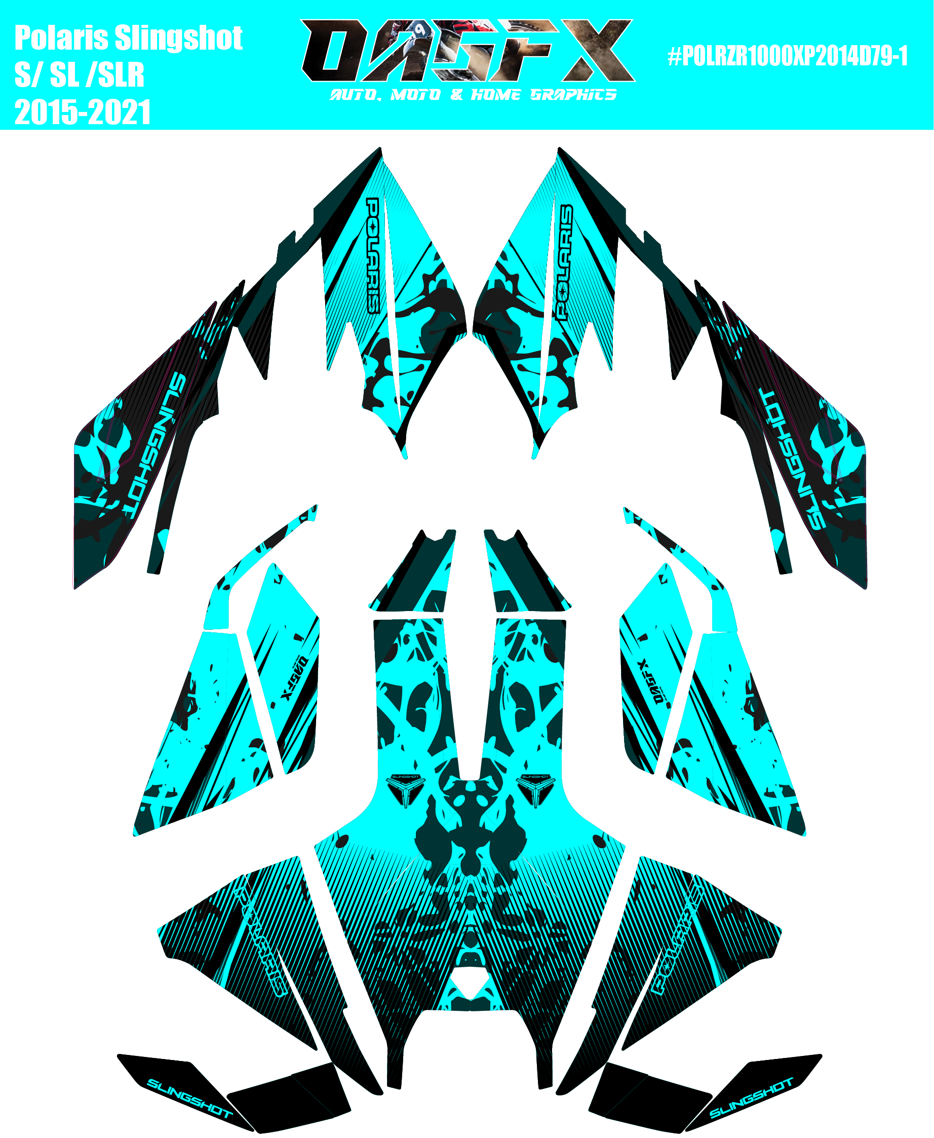 2015 - 2021 Polaris POLARIS SLINGSHOT S SL SLR Graphics D79-1
