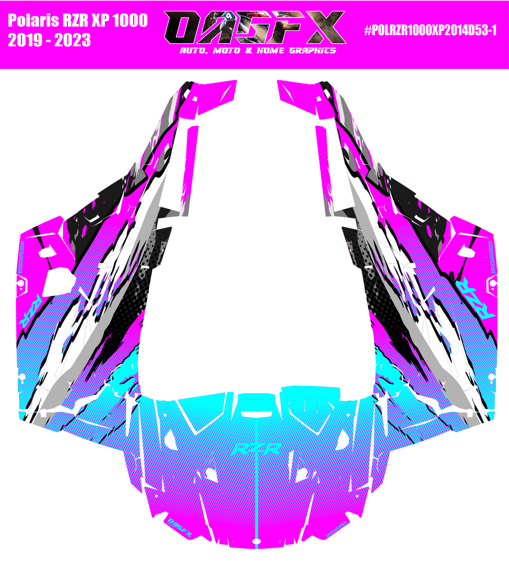 2019 - 2023 Polaris RZR XP 1000 Graphics Kit D53-1 OAGFX