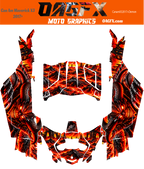 2017 - 2024 Can Am X3 RR DS Maverick Demon Graphics Kit  Hellfire Demon