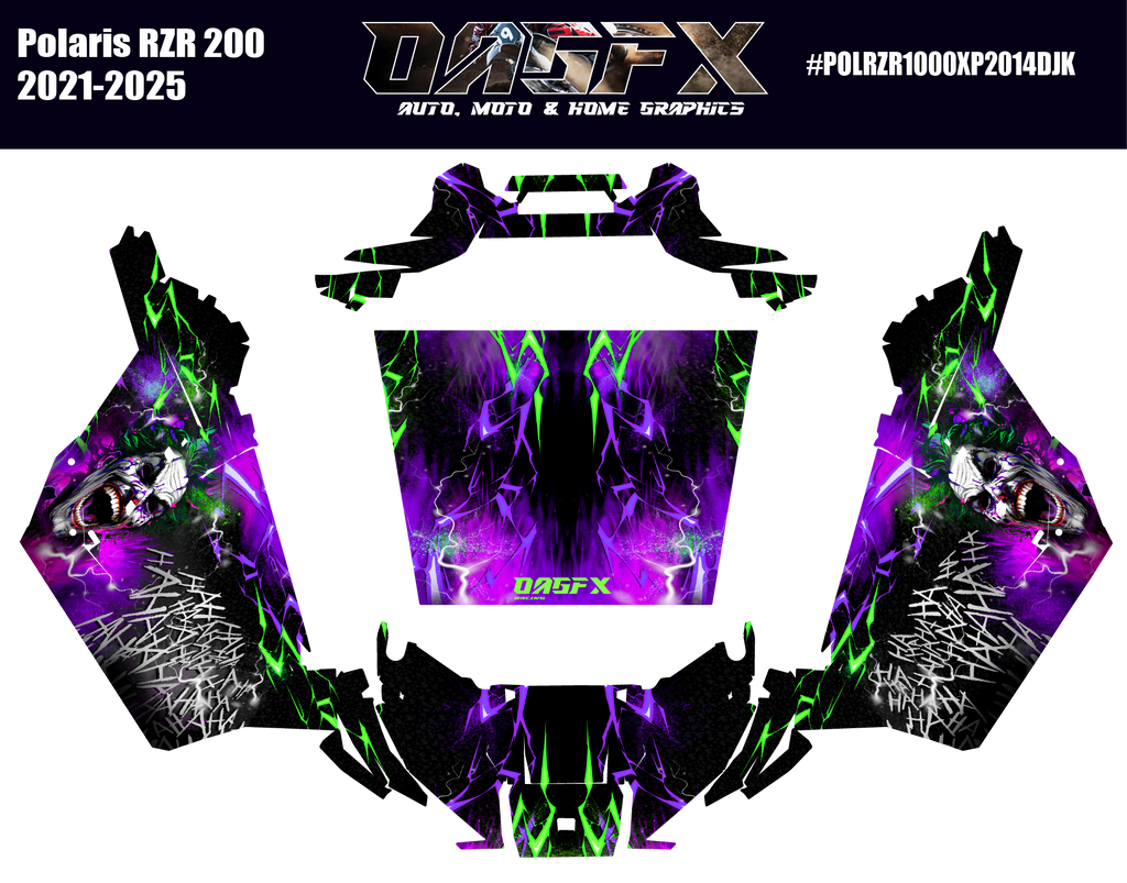 2021-2025 Polaris RZR 200 EFI UTV Joker Graphics Kit DJK Joker