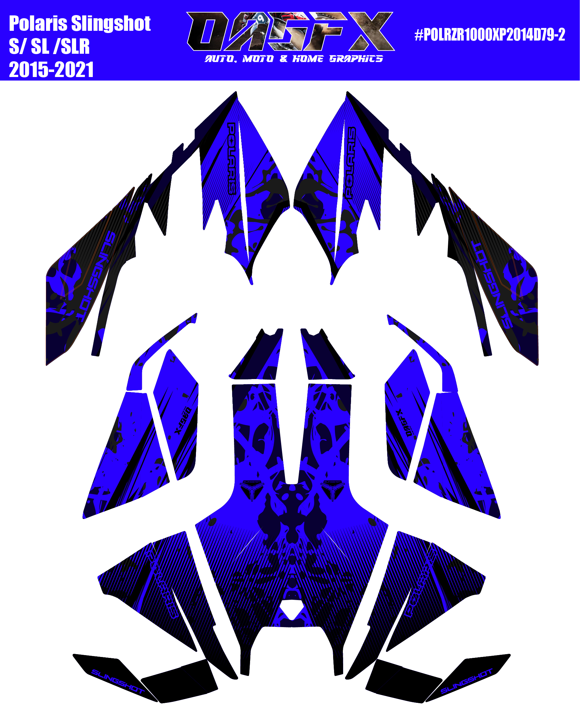 2015 - 2021 Polaris POLARIS SLINGSHOT S SL SLR Graphics D79-2
