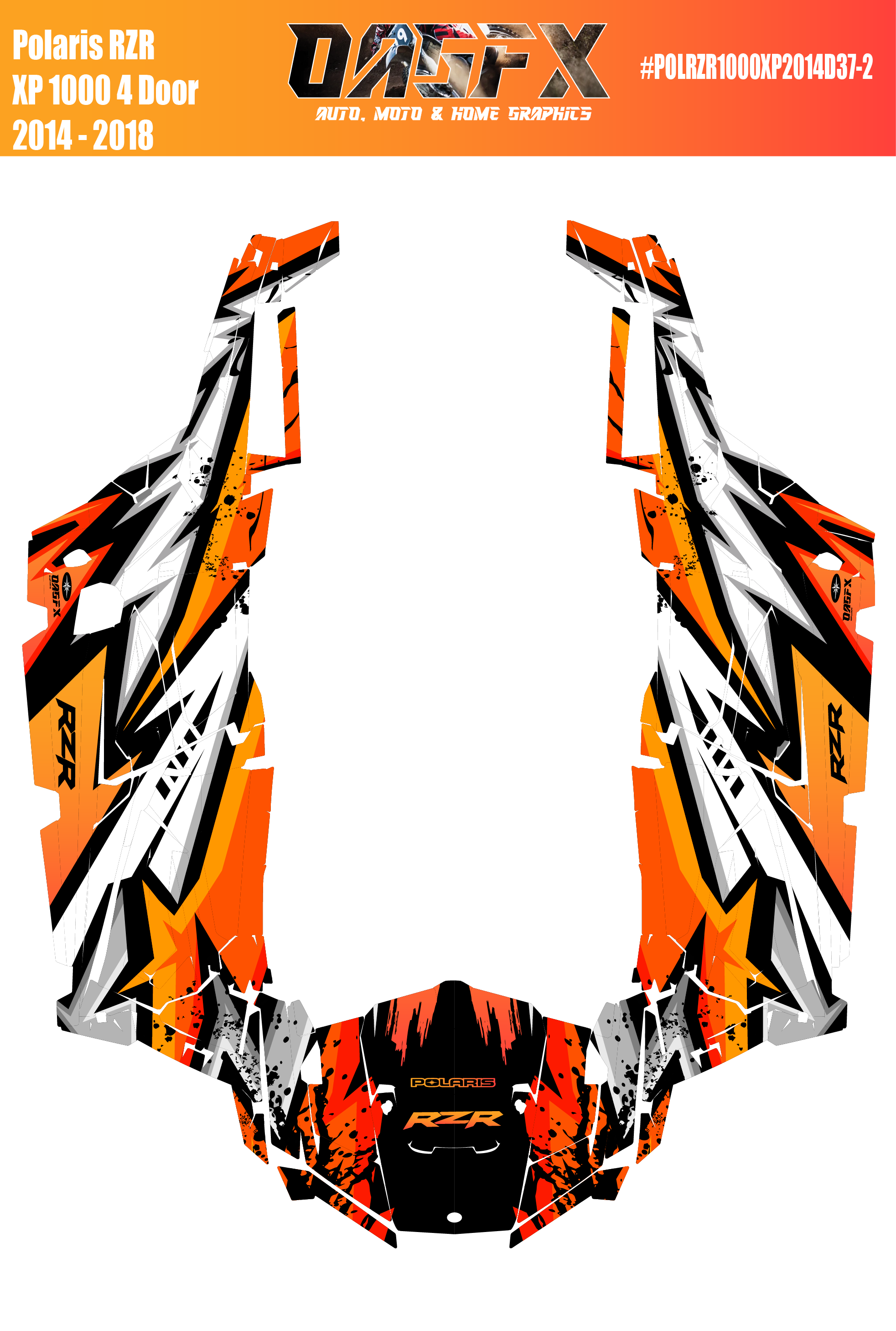 2014 - 2018 Polaris RZR XP 4 Graphics Kit D37-2