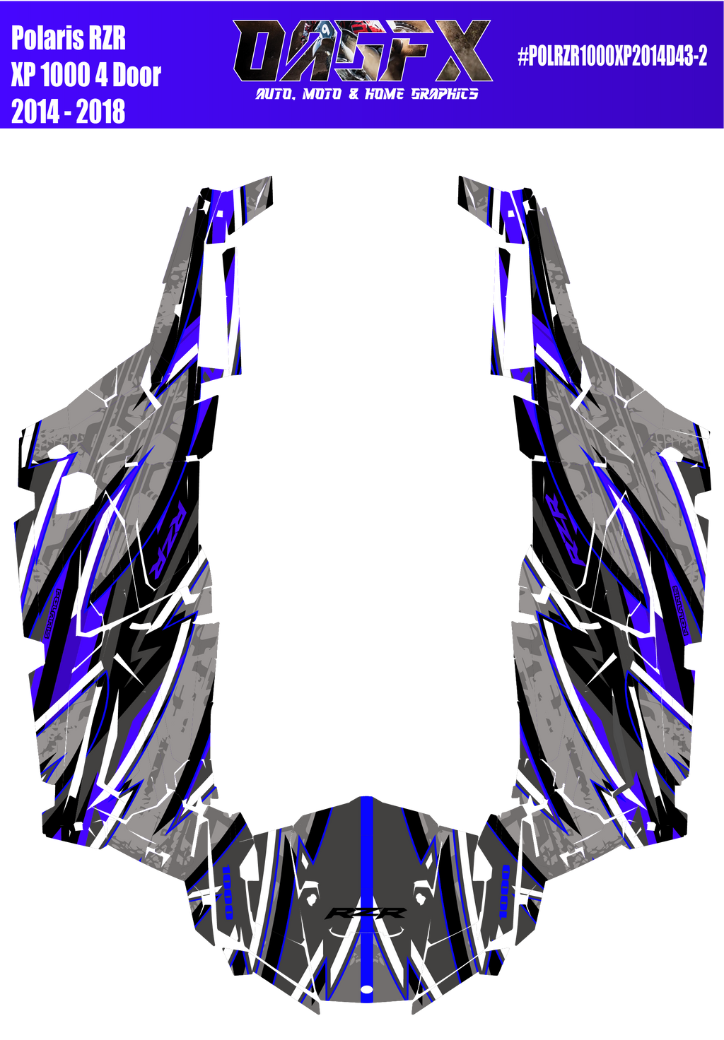 2014 - 2018 Polaris RZR XP 4 Graphics Kit D43-2