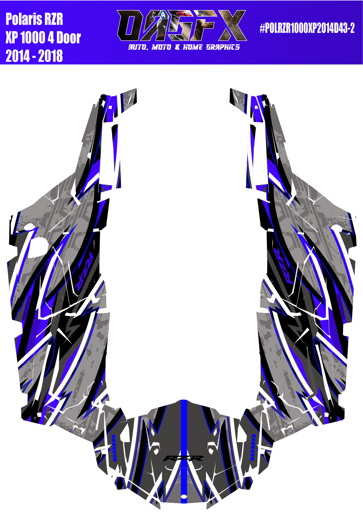 2014 - 2018 Polaris RZR XP 4 Graphics Kit D43-2