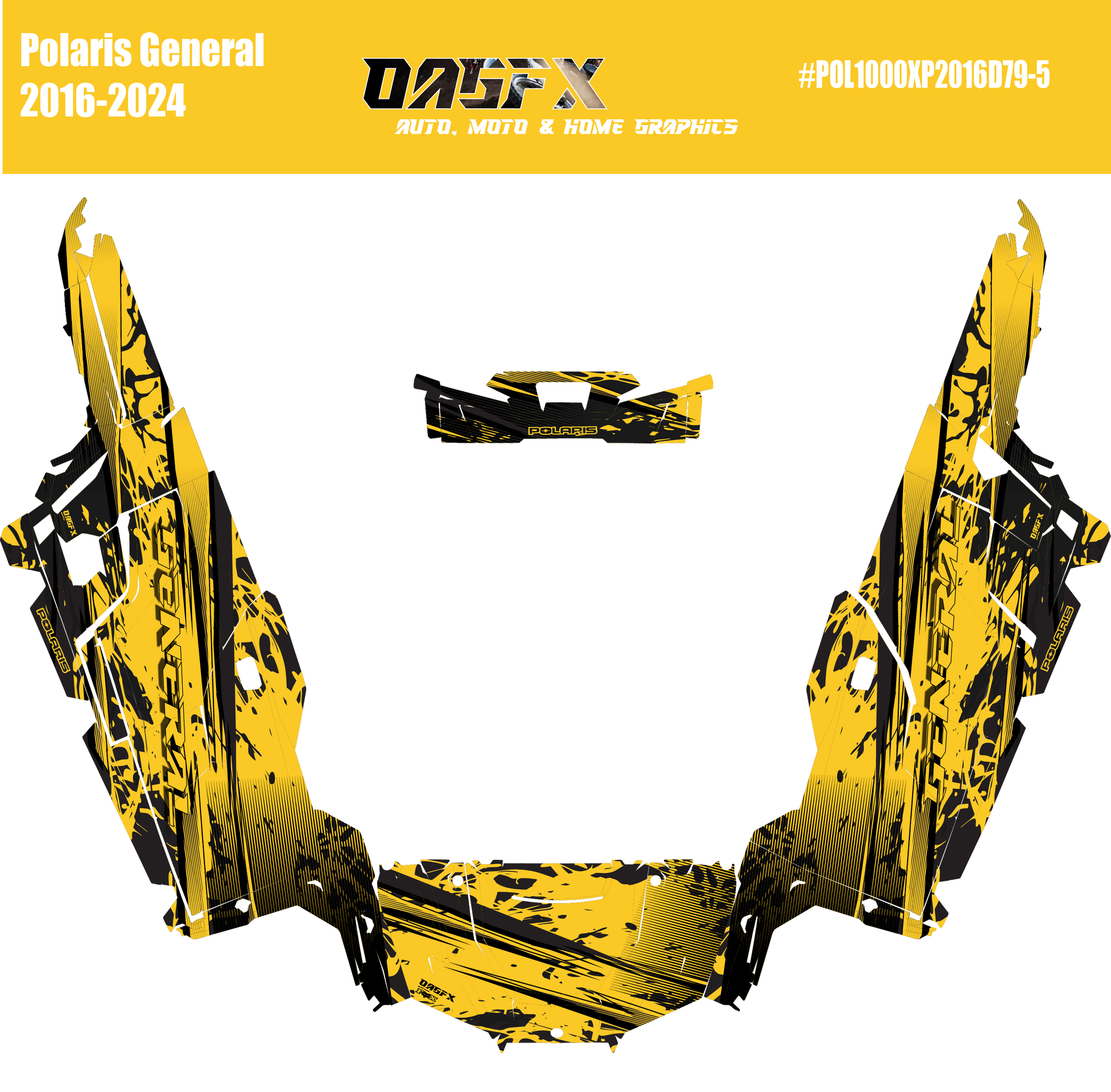 2016 - 2024 Polaris General XP 4 Door 1000 Graphics Kit D79-5
