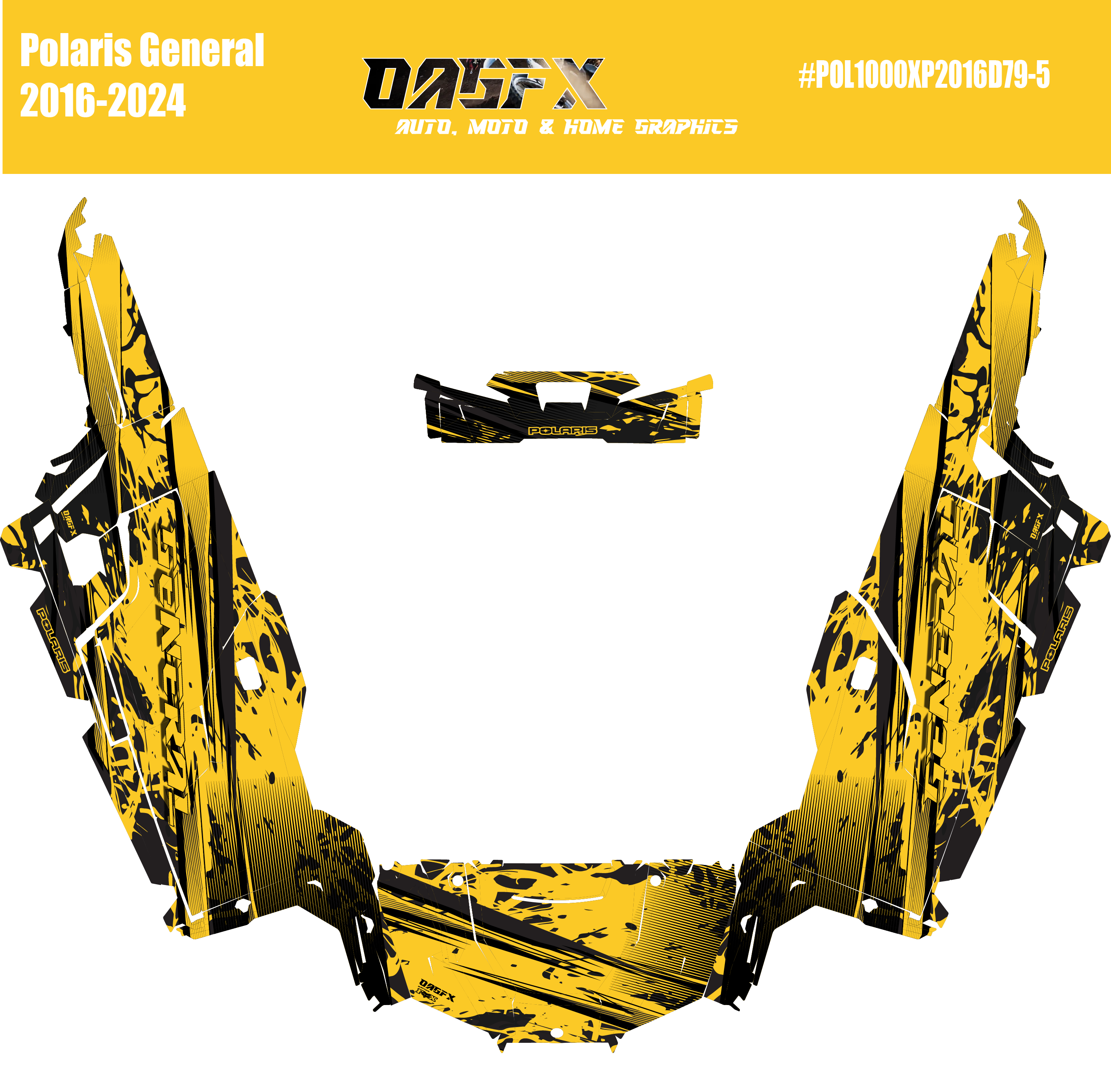 2020-2025 Polaris General XP 4 Door 1000 Graphics Kit D79-5