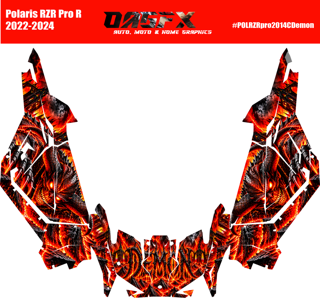 2022-2024 Polaris RZR XP Pro XP Pro R Demon/Devil Graphics Kit Demon