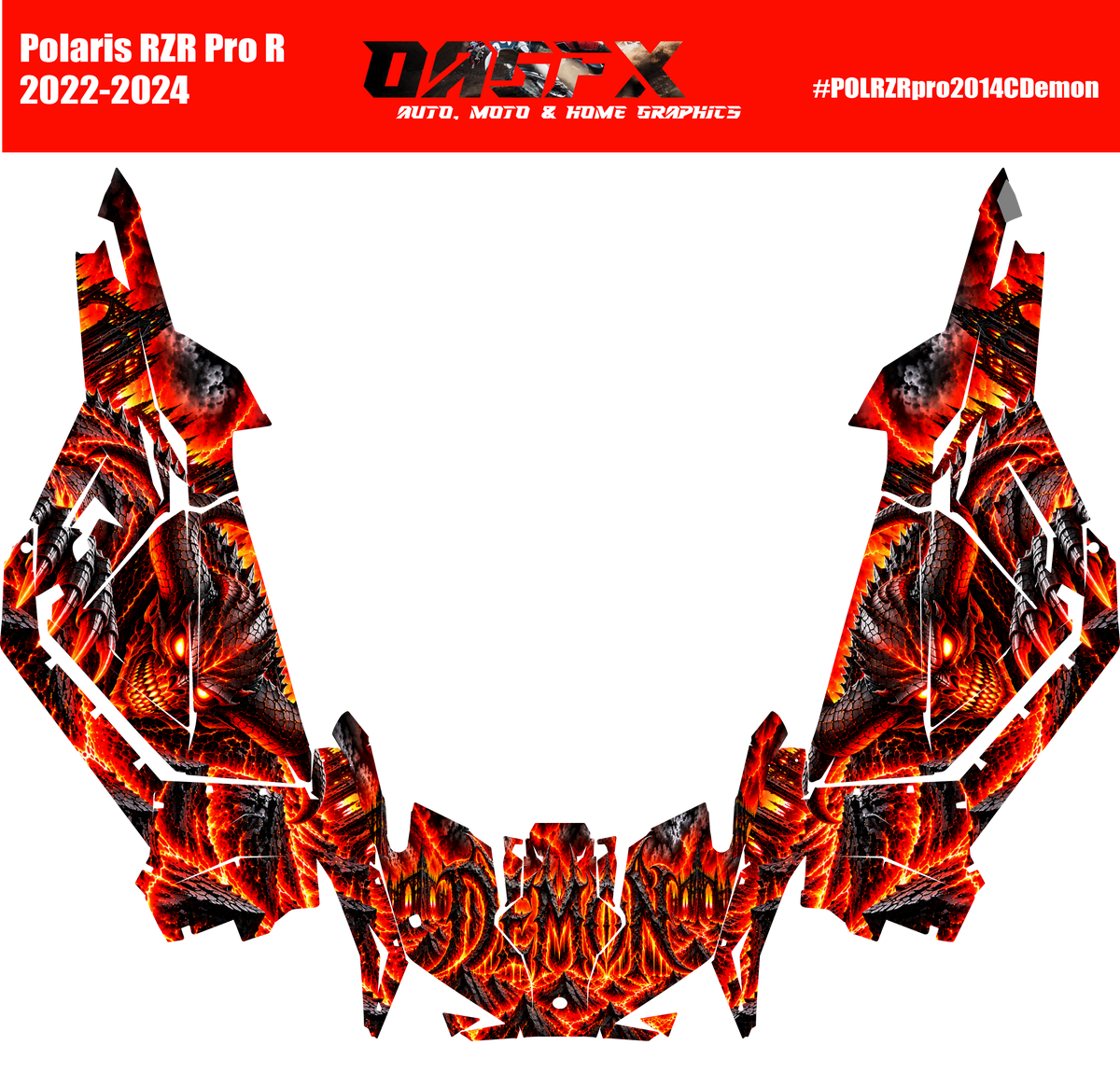 2022-2024 Polaris RZR XP Pro XP Pro R Demon/Devil Graphics Kit Demon
