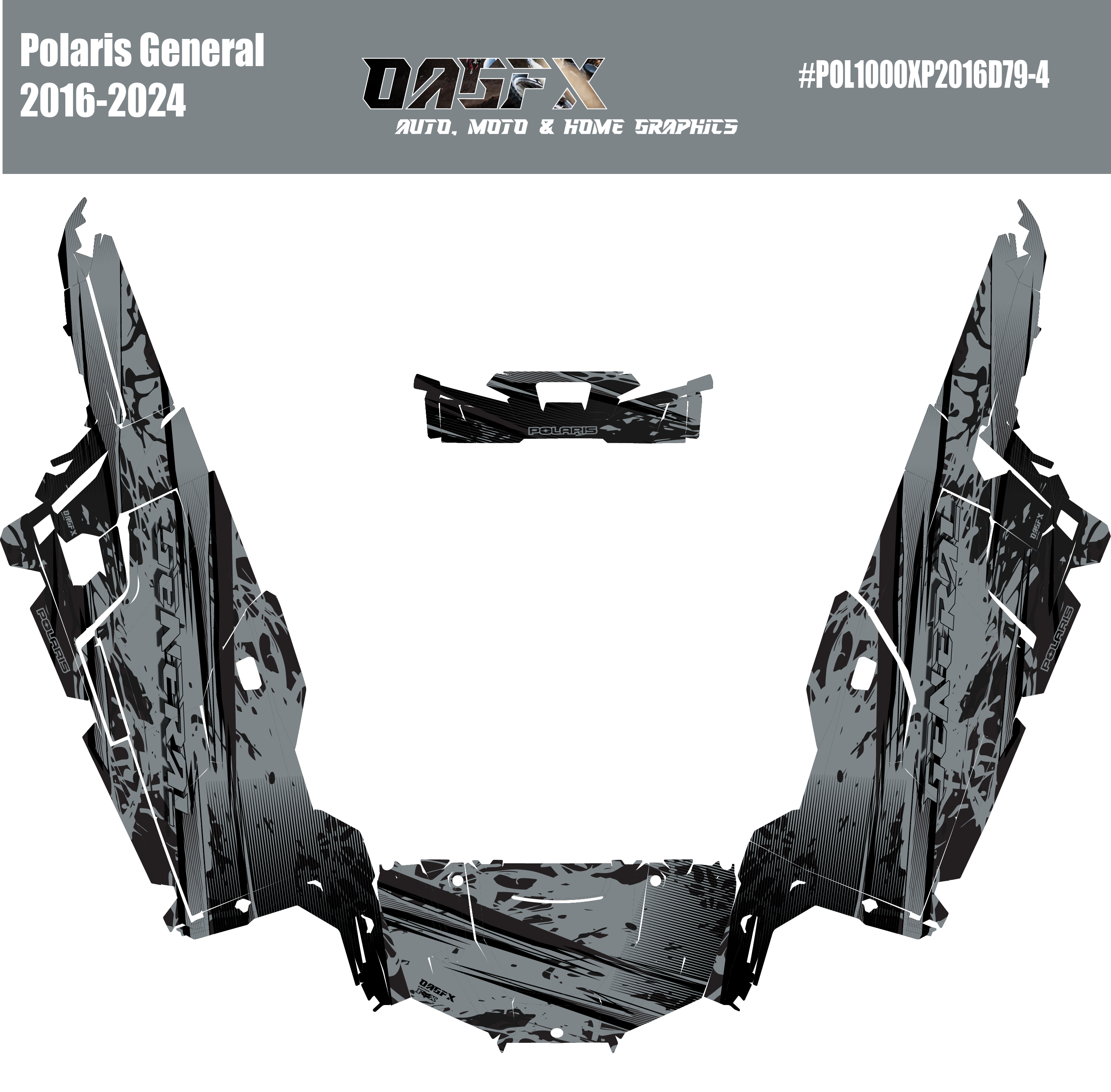 2020-2025 Polaris General XP 4 Door 1000 Graphics Kit D79-4