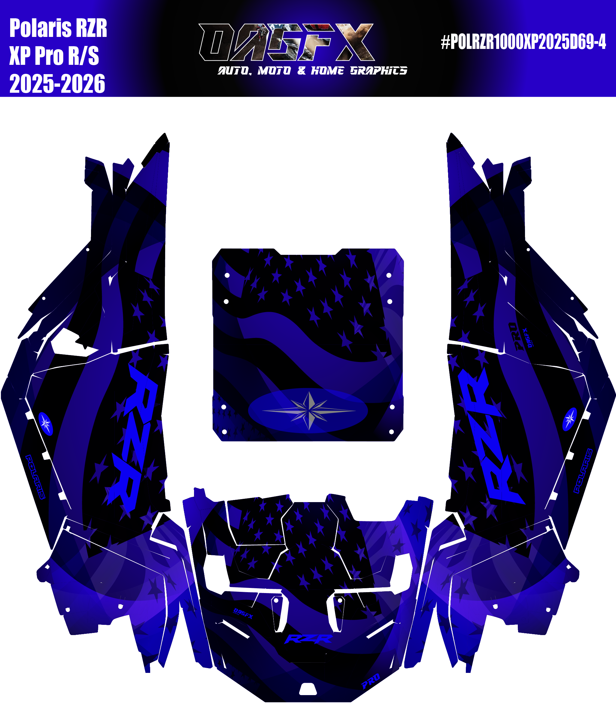 2025-2026 Polaris RZR Pro XP/Pro R/ Pro S Graphics Kit D69-4 USA