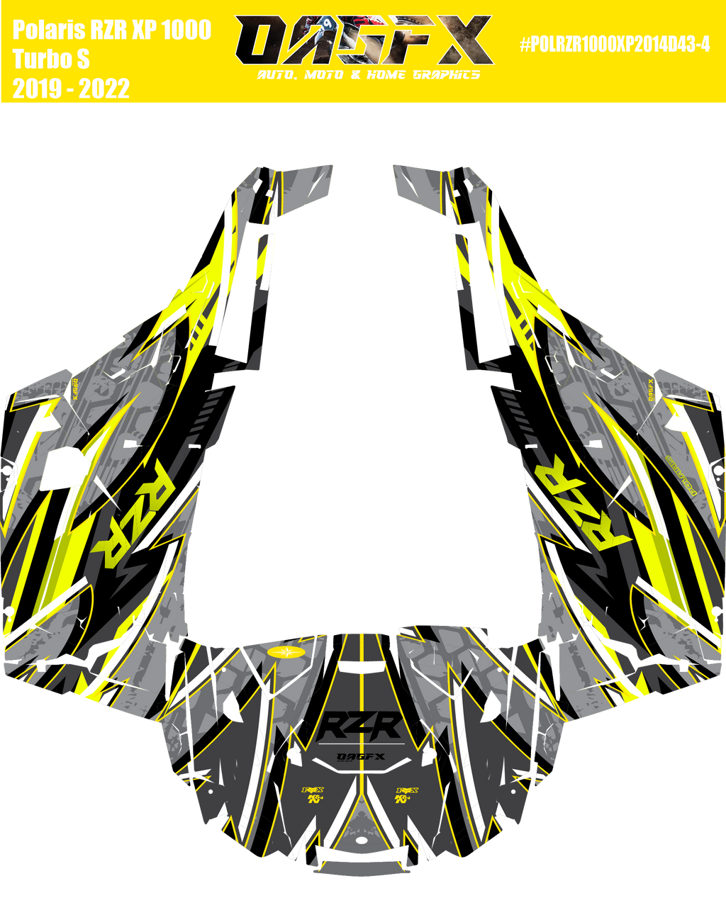 2019 - 2022 Polaris RZR XP 1000 Turbo S Graphics Kit D43-4 OAGFX