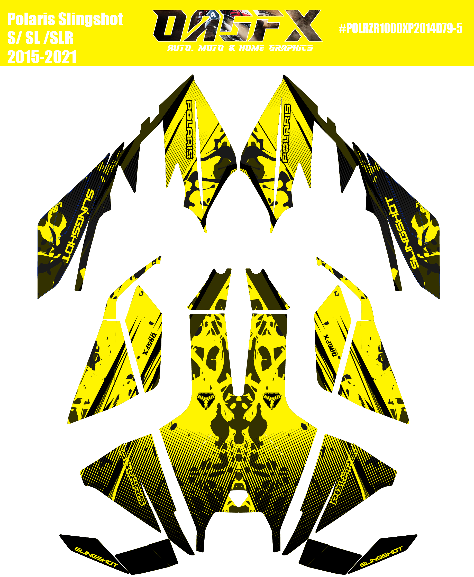 2015 - 2021 Polaris POLARIS SLINGSHOT S SL SLR Graphics D79-5