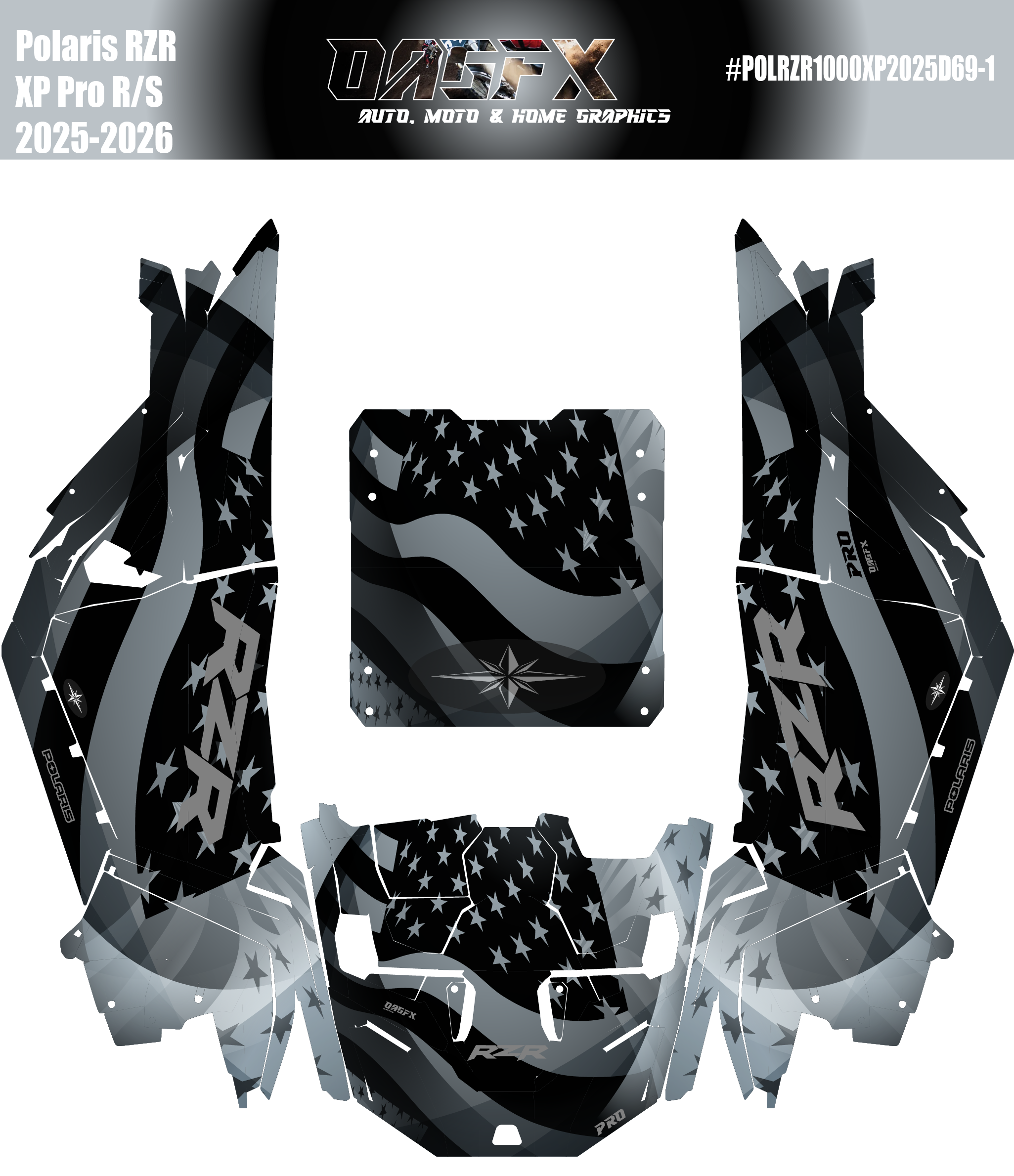 2025-2026 Polaris RZR Pro XP/Pro R/ Pro S Graphics Kit D69-1 USA